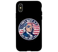 Odiano gli Stati Uniti perché non sono Franklin patriottico statunitense Custodia per iPhone X/XS