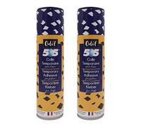 Odif - Colla temporanea per tessuto 505 spray ideale per patchwork, ricamo e cucito, senza acido, ECO PASSPORT OEKO-TEX certificato - Made in France, 2 x 250 ml