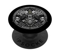 Odin Allfather Yggdrasil Corvi Rune Mitologia Norrena Arte PopSockets PopGrip Adesivo