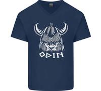 Odin Dio Viking Guerriero Valhalla Norreno Maglietta In Cotone A V Per Uomo