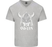 Odin Dio Viking Guerriero Valhalla Norreno Maglietta In Cotone A V Per Uomo
