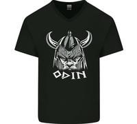 Odin Dio Viking Guerriero Valhalla Norreno Maglietta In Cotone A V Per Uomo