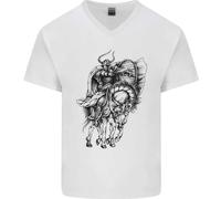 Odin Il Vichingo A Cavallo Valhalla Dei Maglietta In Cotone A V Collo