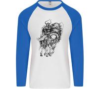 Odin Il Viking Su a Cavallo Valhalla Gods Uomo L/S Baseball T-Shirt