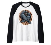 Odin Raven Celtic Viking Valhalla - Nodo pagano Maglia con Maniche Raglan