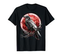 Odin Ravens Huginn & Muninn Vegvisir Vikings Myth Norse Maglietta