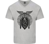 Odin The Vikings Valhalla Thor Palestra Nordic Uomo Scollo A V T-Shirt