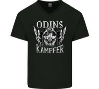 Odins Kampfer Vikings Uomo V-Neck T-Shirt In Cotone