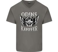 Odins Kampfer Vikings Uomo V-Neck T-Shirt In Cotone