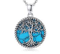 Odinstone Collana con ciondolo a forma di albero della vita in argento Sterling 925, gioiello personalizzato in argento per donne, regalo speciale per mamma/fidanzata/moglie (K-albero della vita)