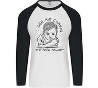 Odio Dal Lunedì Divertente Ufficio Lavoro Umorismo Uomo L/S Baseball T-Shirt