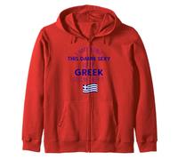 ODIO Essere così DANNATO Sexy MA Sono Greco così Non Posso Aiutare Meme Felpa con Cappuccio