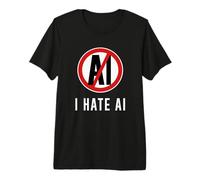 Odio i contenuti di intelligenza Artificiale Contro l'intelligenza Artificiale Contro l'intelligenza Artificiale Maglietta Premium