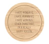 Odio I Lunedì E Le Mattine Tagliere Rotondo Per Formaggio Divertente Da Lavoro