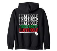 Odio Il Golf Bel Colpo I Love Golf Felpa con Cappuccio