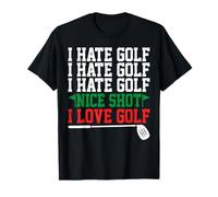 Odio Il Golf Bel Colpo I Love Golf Maglietta