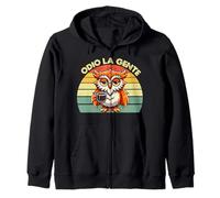 Odio La Gente Amante dei Gufi Sarcastico e Introverso Felpa con Cappuccio