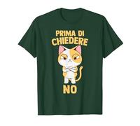 Odio La Gente Detti Divertenti Prima di Chiedere No Maglietta, Uomo, Verde Foresta, L