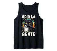 Odio La Gente Sarcastico Amante dei Gatti Introverso Canotta