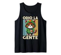 Odio La Gente Sarcastico Amante dei Gatti Introverso Canotta