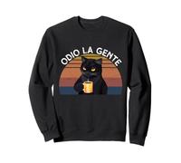 Odio La Gente Sarcastico Amante dei Gatti Introverso Felpa