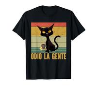 Odio La Gente Sarcastico Amante dei Gatti Introverso Maglietta