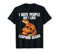 Odio le persone ma amo il geco leopardo lucertola rettile Maglietta