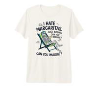 Odio Margaritas Stavo Scherzando Scheletro Humor Spiaggia Maglietta Premium