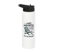 Odio Margaritas Stavo scherzando Scheletro Humor spiaggia Stainless Steel Insulated Water Bottle