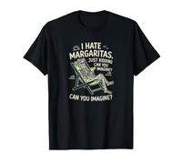 Odio Margaritas Stavo Scherzando Scheletro Summer Humor Maglietta
