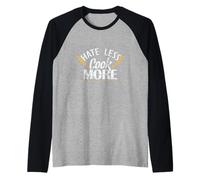 Odio Meno Cucina più L'Amore Passa Attraverso Lo Stomaco Maglia con Maniche Raglan