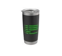 Odio programmare Funziona Amo Programmazione Coder Bicchiere termico in acciaio inox doppia parete