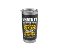 Odio quando parlo con me stesso Meme divertente e iperponderato Bicchiere termico in acciaio inox doppia parete