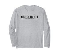 Odio Tutti I Hate Everyone Divertente Misantropo Maglia a Manica