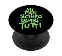 Odio Tutti - Scritte Divertenti Ironiche Odio La Gente PopSockets PopGrip Adesivo