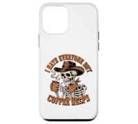 Odio tutti tranne che il caffè aiuta Skeleton Cowboy Western Custodia per iPhone 12 mini