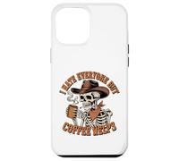 Odio tutti tranne che il caffè aiuta Skeleton Cowboy Western Custodia per iPhone 12 Pro Max