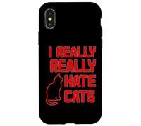 ODIO VERAMENTE I GATTI Custodia per iPhone X/XS