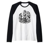 Odisseo e Le Sirene Antica Mitologia Greca Arte Maglia con Maniche Raglan