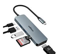 oditton Hub HDMI, adattatore USB C 6 in 1, con HDMI 4K, 100 W, PD, 2 x USB 3.0, lettore di schede SD/TF per Mac OS, Windows 10/8/7, XP, Linux
