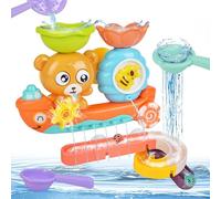 OdiuK Giocattoli da bagno da 1 a 3 anni, giocattoli da bagno per bambini Pista per biglie fai da te con ventose Giocattoli acquatici per bambini da 1 a 3 anni Regalo per bambine e bambini