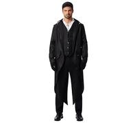 ODIZLI Abbigliamento medievale da uomo, giacca da smoking steampunk, cappotto gotico, capitano Jack Sparrow, costume da carnevale, costume vittoriano, rinascimentale, vichings, gonna da passeggio,