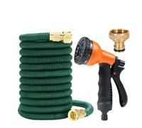 ODJDNLKLWN Pistola ad alta pressione allungabile con 8 funzioni e tubo dell'acqua magico per l'irrigazione di giardini e fattorie e per il lavaggio auto tubo da giardino (1/2''_125FT)