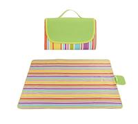 ODJDNLKLWN Tappetino da picnic portatile all'aperto Coperte da campo impermeabili colorate adatte for i favori di viaggio della famiglia dei pascoli del parco sulla spiaggia(1pc 100x150 Rainbow)