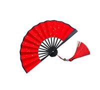 ODJDNLKLWN Ventilatore Decorazioni for Feste, ventagli Pieghevoli da 4 Pollici, Mini ventagli in Carta di Riso Dorata, Manici Colorati, da Tenere in Mano for Danza. Ventilatore Portatile(9)