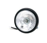 ODKBFG Fanale Anteriore Faro Fari Anteriori Per GN125 Per Retro Guscio Nero Rotondo Per CG125 Per Retrò(A)