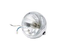 ODKBFG Fanale Anteriore Faro Fari Anteriori Per GN125 Per Retro Guscio Nero Rotondo Per CG125 Per Retrò(B)