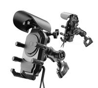 ODKBFG Supporti per GPS Supporto Per Caricabatterie Rapido 15 W Ricarica Wireless, Antiurto Per Manubrio Per Smartphone Antifurto Per Cellulare Bici Impermeabile(Wireless Charger H)