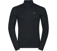 ODLO Active Warm Eco Bl Top Turtle Neck L/s Half Zip - Uomo - Nero - Taglia S- modello 2027