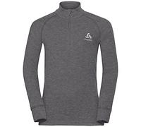 Odlo Active Warm Eco Kids Bl Top Turtle Neck L/s Half Zip Odlo Steel Grey Melange 22 - T-shirt termica - Grigio [Taglia : 128]
